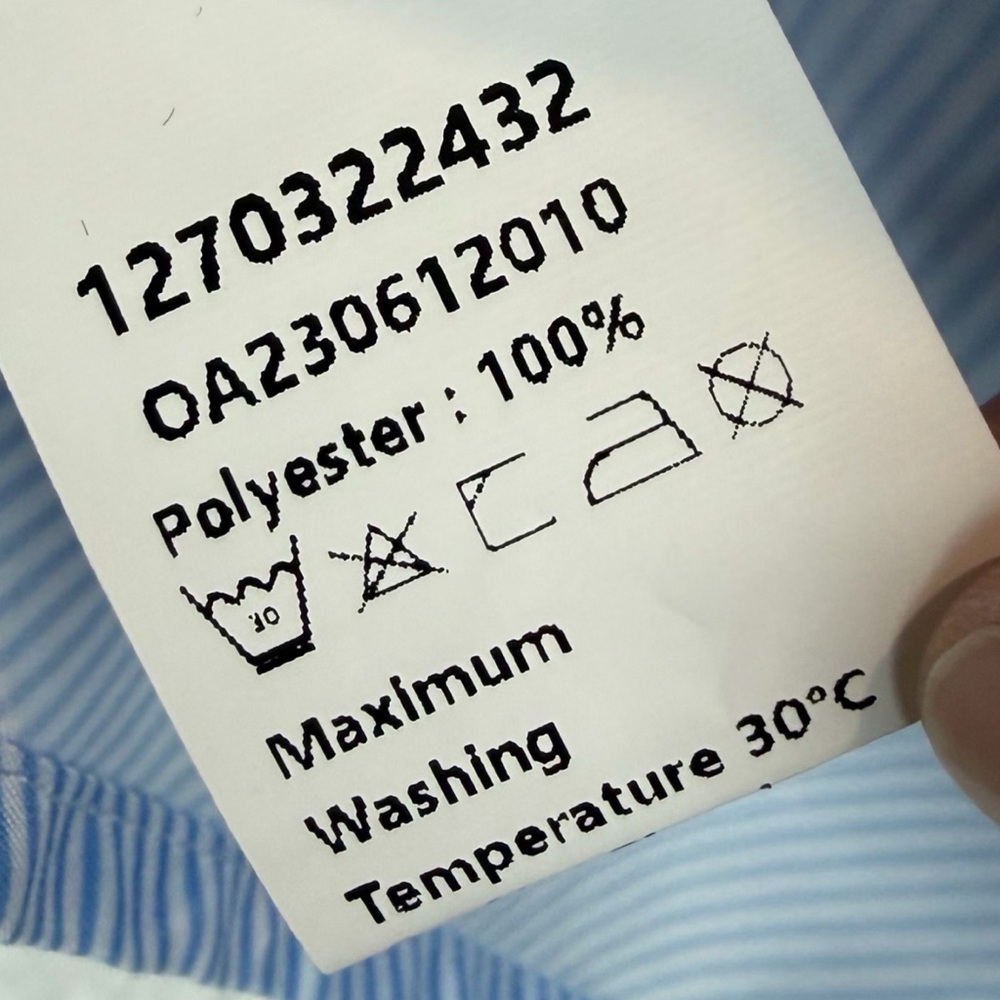 Commense Blue/White Striped Patchwork Cropped But… - image 8